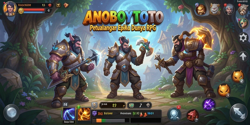 Tampilan antarmuka <strong>ANOBOYTOTO</strong> yang menampilkan elemen RPG yang mendalam.
