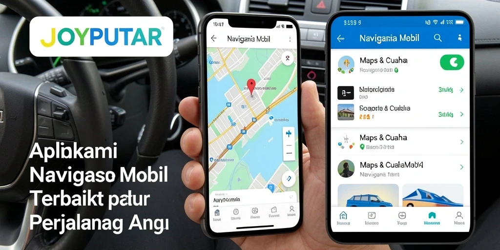 Antarmuka JOYPUTAR yang bersahabat untuk navigasi mobil.