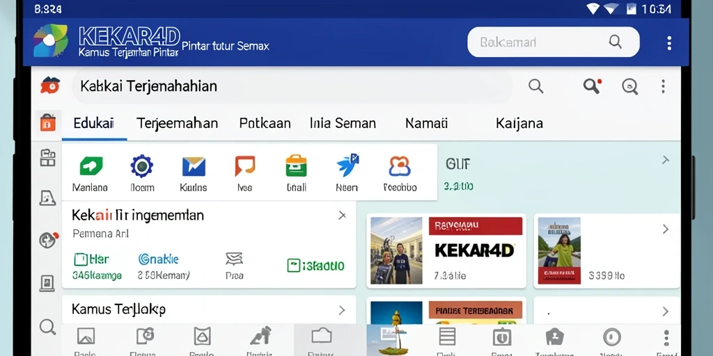 Antarmuka pengguna KEKAR4D yang sederhana dan intuitif.