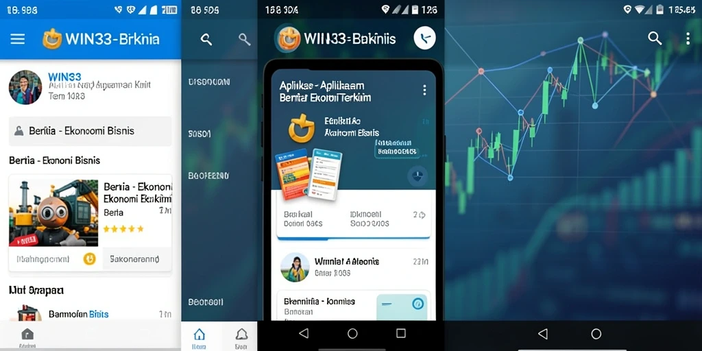 Tampilan antarmuka utama aplikasi WIN33 untuk berita ekonomi.